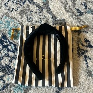 Lele Sadoughi Black Velvet Knotted Headband